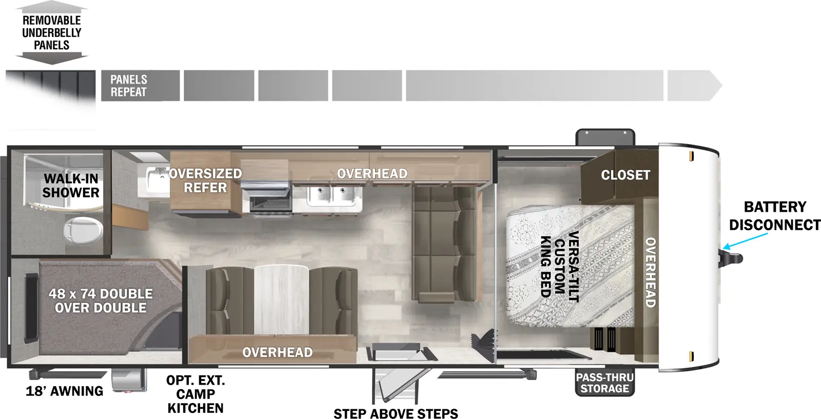 X Lite 261BHXL Floorplan